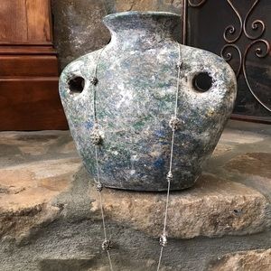 Silver and black accented necklace